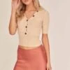 Venus Chevron Mini Skirt -Chic Ladies Wear Shop ACS9041 CANYON 2A