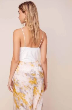 Nava Tie Dye Midi Skirt -Chic Ladies Wear Shop ACS9045C LEMON PINK TIE DYE 10