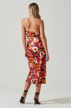 Nava Floral Midi Skirt -Chic Ladies Wear Shop ACS9045S REDFLORAL 6