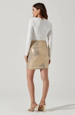 Dancing Queen Sequin Mini Skirt -Chic Ladies Wear Shop ACS9077 GOLD 5 ef3dfa0a 170d 48f8 8eee 1f10a728a603
