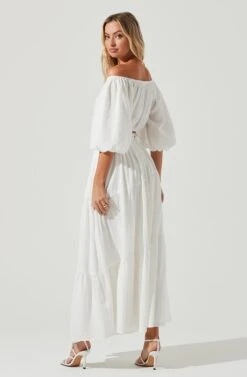 Balboa Tiered Maxi Skirt -Chic Ladies Wear Shop ACS9080 WHITE 3