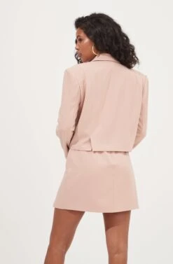 Woodbury Buttoned Side Slit Mini Skirt -Chic Ladies Wear Shop ACS9081 BLUSH 5