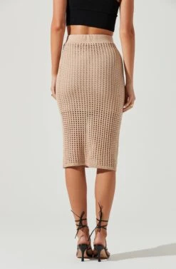 Halsey Crochet Midi Skirt -Chic Ladies Wear Shop ACS9084 NATURAL 5