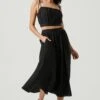 Terra Bella High Waist Midi Skirt -Chic Ladies Wear Shop ACS9085 BLACK 1
