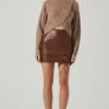 Atwell Faux Leather Lace Up Mini Skirt -Chic Ladies Wear Shop ACS9106 CHESTNUT 1 74bf84b5 3614 4363 b86c fb1376ace8aa