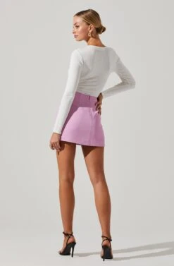 Laudine Mini Skirt -Chic Ladies Wear Shop ACS9110 PINK 6
