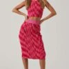 Alana Knit Pencil Midi Skirt -Chic Ladies Wear Shop ACS9113 PINKRED 1