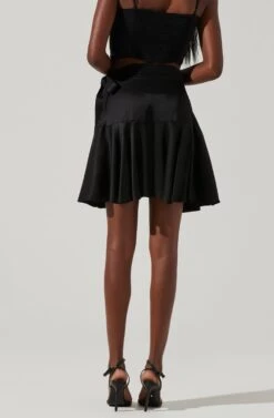 Ellery Ruffle Mini Skirt -Chic Ladies Wear Shop ACS9122 BLACK 3