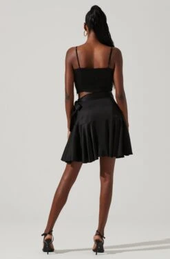 Ellery Ruffle Mini Skirt -Chic Ladies Wear Shop ACS9122 BLACK 4