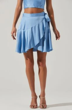 Ellery Ruffle Mini Skirt -Chic Ladies Wear Shop ACS9122 SKYBLUE 3