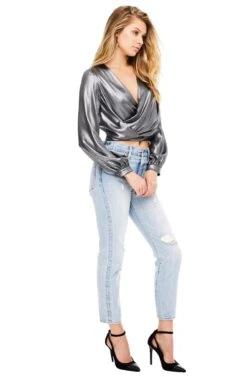 Langley Top -Chic Ladies Wear Shop ACT12091 GUNMETAL 02