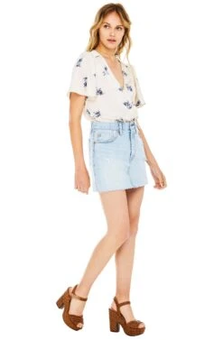 Hadley Bodysuit -Chic Ladies Wear Shop ACT13112 CREAM SATIN FLORAL 02