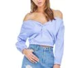 Raegan Top -Chic Ladies Wear Shop ACT13196 COTTON BLUE 00