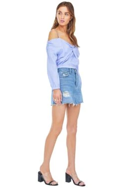 Raegan Top -Chic Ladies Wear Shop ACT13196 COTTON BLUE 02