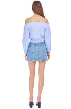 Raegan Top -Chic Ladies Wear Shop ACT13196 COTTON BLUE 03