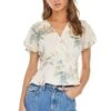 Wren Top -Chic Ladies Wear Shop ACT13302 CREAM BLUSH FLORAL 00