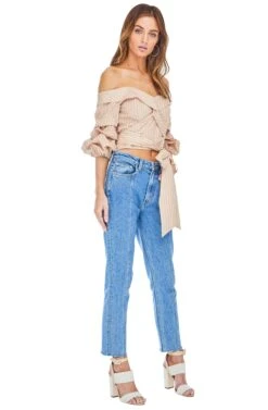 Carrie Top -Chic Ladies Wear Shop ACT13377 DUSTY BLUSH STRIPE 02