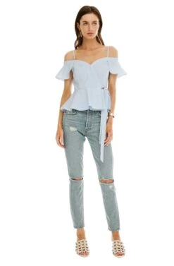 Carly Top -Chic Ladies Wear Shop ACT13610 FRENCH BLUE 01 db756f79 3c6d 4bc6 a1da 6c12fca6608c