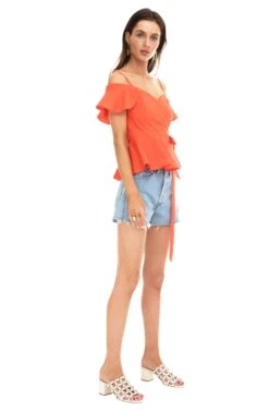 Carly Top -Chic Ladies Wear Shop ACT13610 RED ORANGE 02 e2706a72 8b2f 4351 a310 c630faffd06a