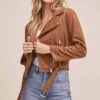 Venice Moto Jacket 1 Venice Moto Jacket -Chic Ladies Wear Shop ACT13785 CARAMEL 3