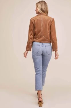 Venice Moto Jacket -Chic Ladies Wear Shop ACT13785 CARAMEL 4