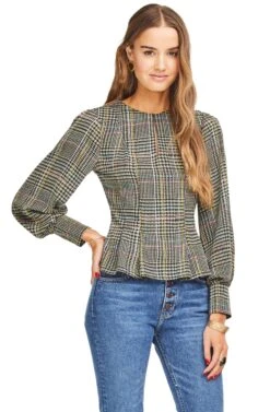 Lorraine Peplum Top 14 Lorraine Peplum Top -Chic Ladies Wear Shop ACT13904B SAGE MULTI PLAID 00 e631dc27 3141 4334 89e8 707a7a80f65d