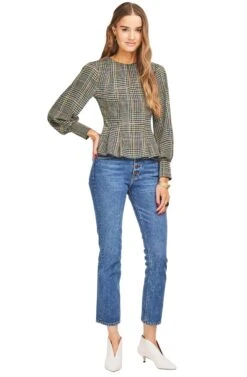 Lorraine Peplum Top 15 Lorraine Peplum Top -Chic Ladies Wear Shop ACT13904B SAGE MULTI PLAID 01 2d968a0e 7997 4e3a 926d 38e044437890