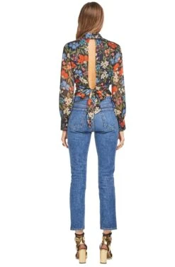 Brandi Top -Chic Ladies Wear Shop ACT13926 NAVY MULTI FLORAL 03