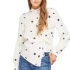 Kara Blouse -Chic Ladies Wear Shop ACT13957 CREAM BLACK DOT 00