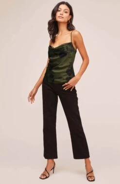 Darla Floral Tank Top -Chic Ladies Wear Shop ACT15035C GREEN FLORAL 1