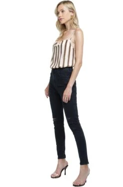 Cowl Cami Bodysuit -Chic Ladies Wear Shop ACT15040 IVORY GOLD 02