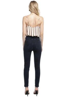 Cowl Cami Bodysuit -Chic Ladies Wear Shop ACT15040 IVORY GOLD 03