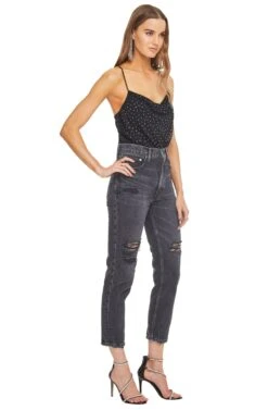 Cosmo Tank Bodysuit -Chic Ladies Wear Shop ACT15103 BLACK 02