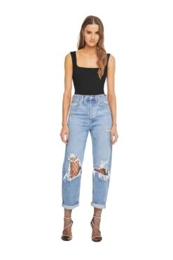 Nellie Tank Bodysuit -Chic Ladies Wear Shop ACT15122 BLACK 01