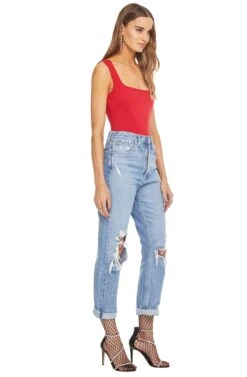 Nellie Tank Bodysuit -Chic Ladies Wear Shop ACT15122 CHERRY RED 2