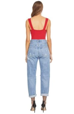 Nellie Tank Bodysuit -Chic Ladies Wear Shop ACT15122 CHERRY RED 3