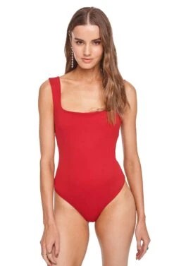 Nellie Tank Bodysuit -Chic Ladies Wear Shop ACT15122 CHERRY RED 4