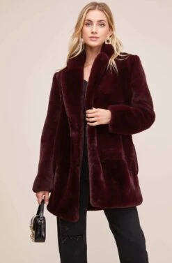 Cleo Coat -Chic Ladies Wear Shop ACT15125 PLUM 3