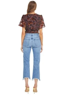 Veda Floral Bodysuit -Chic Ladies Wear Shop ACT15133 GOLDEN RUST FLORAL 03