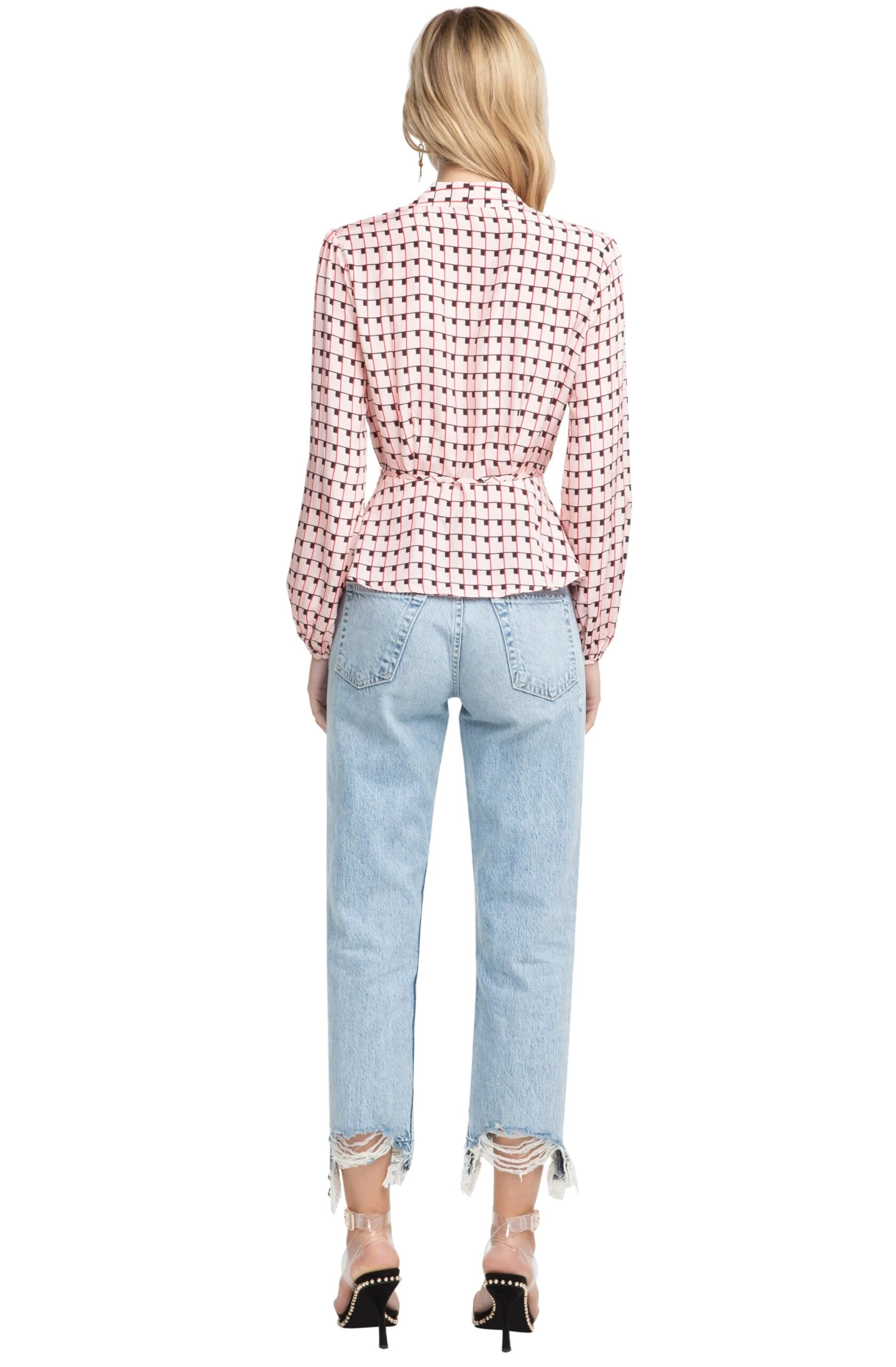 Long Sleeve Front Tie Wrap Top 6 Long Sleeve Front Tie Wrap Top - Image 4