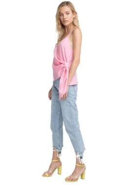 Landon Wrap Tank Top -Chic Ladies Wear Shop ACT15285C FLAMINGO PINK 2