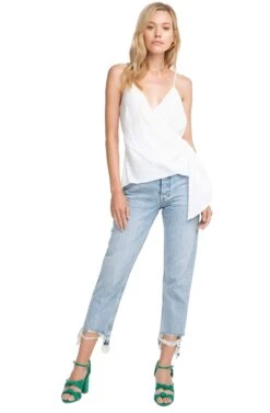 Landon Wrap Tank Top -Chic Ladies Wear Shop ACT15285C WHITE 1