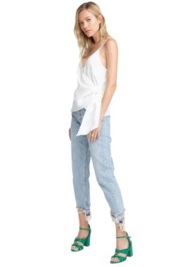 Landon Wrap Tank Top -Chic Ladies Wear Shop ACT15285C WHITE 2