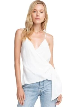 Landon Wrap Tank Top -Chic Ladies Wear Shop ACT15285C WHITE 4