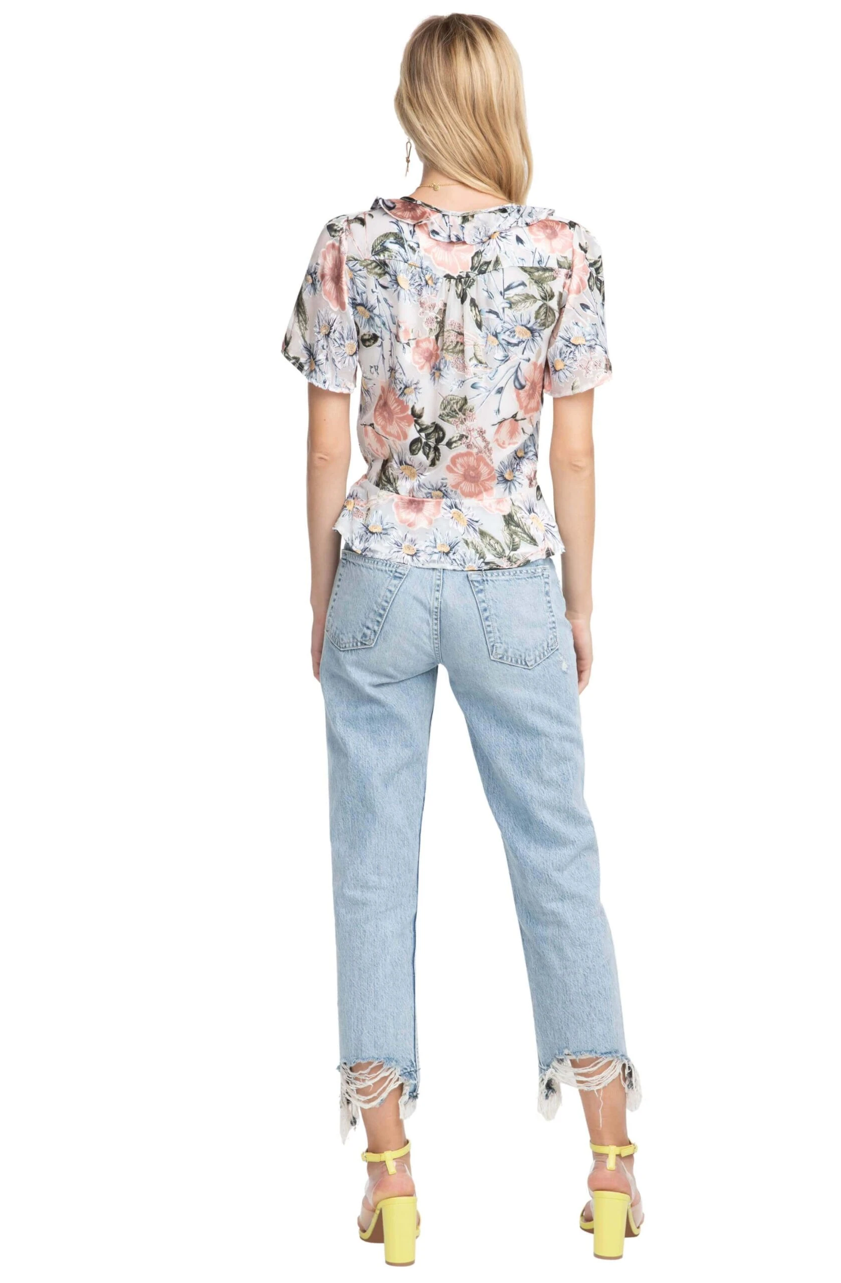 Caleb Ruffle Trim Floral Top 6 Caleb Ruffle Trim Floral Top - Image 4