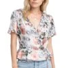 Caleb Ruffle Trim Floral Top 1 Caleb Ruffle Trim Floral Top -Chic Ladies Wear Shop ACT15316 PINK MULTI FLORAL 4