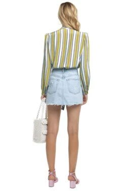 Quinn Striped Bodysuit 11 Quinn Striped Bodysuit -Chic Ladies Wear Shop ACT15351 MOSS MULTI FLORAL 3