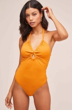 Suze Bodysuit 10 Suze Bodysuit -Chic Ladies Wear Shop ACT15401 SUNSET ORANGE 7A