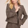 Manhattan Blazer -Chic Ladies Wear Shop ACT15501 HAZELNUT HOUNDSTOOTH 2