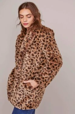 Inez Leopard Coat -Chic Ladies Wear Shop ACT15519 LEOPARD 2A
